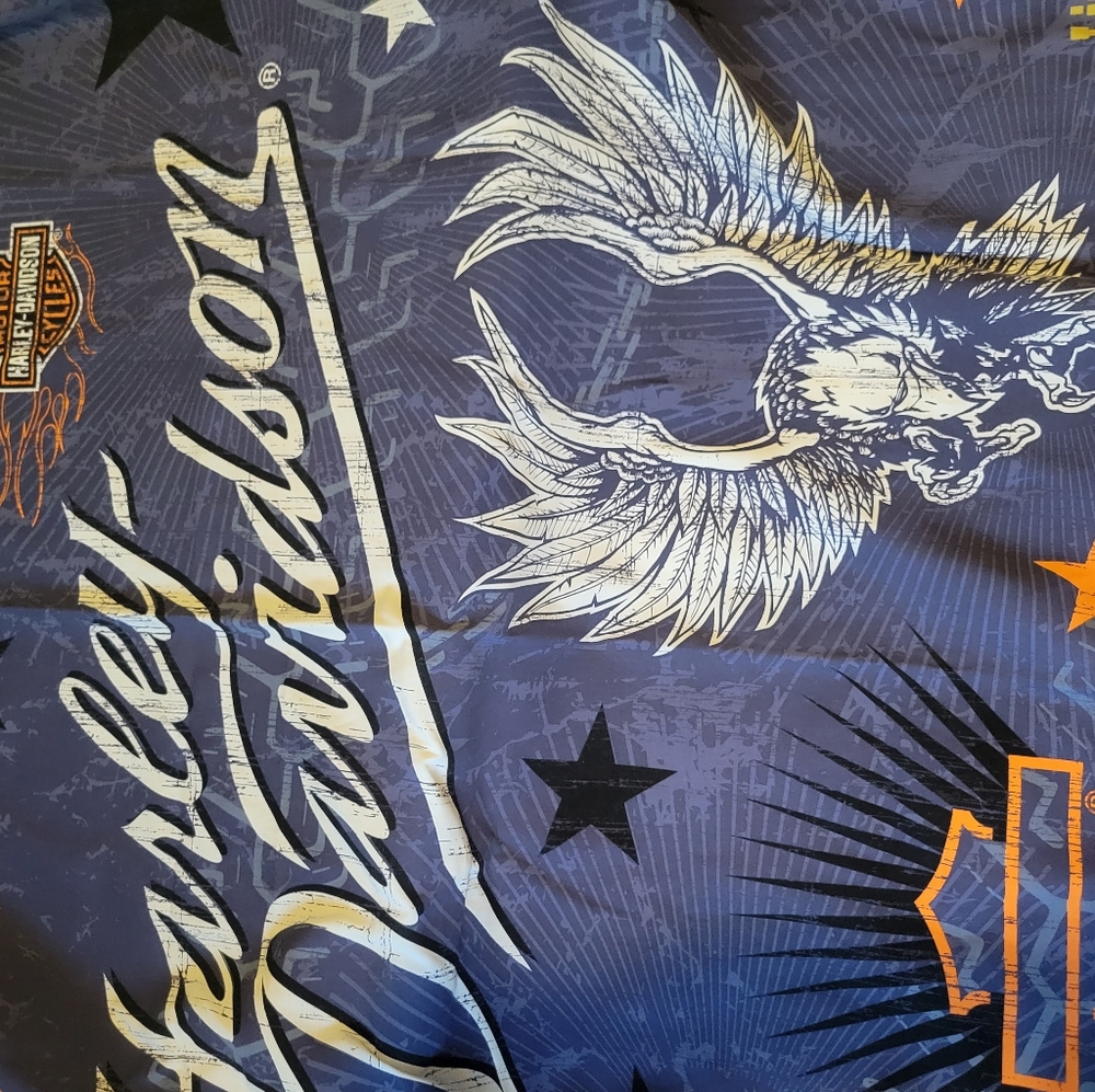 Harley-Davidson fabric shower curtain